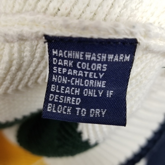 Ralph Lauren X Chaps Sweater Crest Crew Horizontal Stripe Multi Color Cotton NWT - Picture 7 of 11